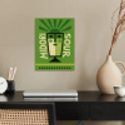 Grafisch - Art - Cocktail - Groen poster papier klein -sfeer1