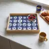 Borden - Floraal - Blauw Dienblad Rechthoek middel 911 -sfeer2