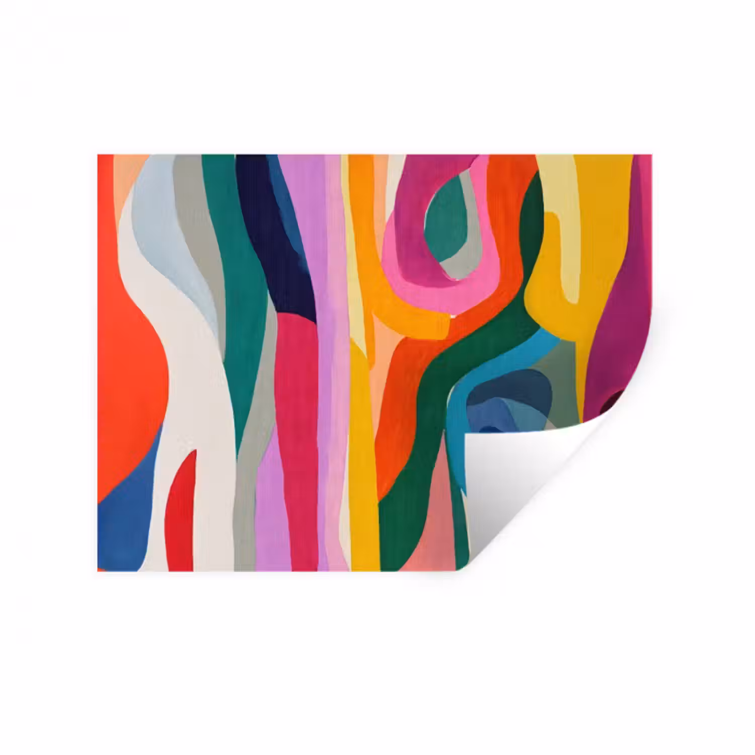 Wandtattoo – Abstrakt - Bunt - Wellen - Linien