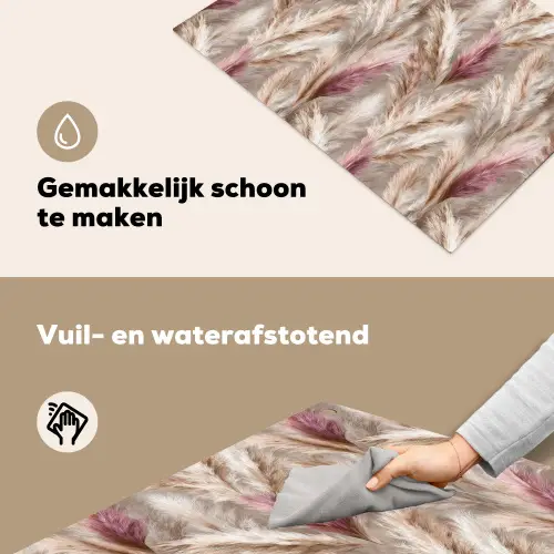 Pampasgras - Pluizig - Kleurrijk Inductie beschemer met haakjes klein 777 -ky-schoon-nl