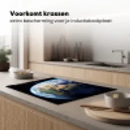 Aarde - Ruimte - Blauw - Groen Inductie beschermer vinyl 3mm klein -sfeer1