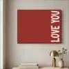 Schuin - Loveyou - Rood Textielframe zwart klein -sfeer2