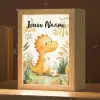 Dino - Voetbal - Oranje Light Box met kabel (Kinderlampje) klein -zzz_3d_website