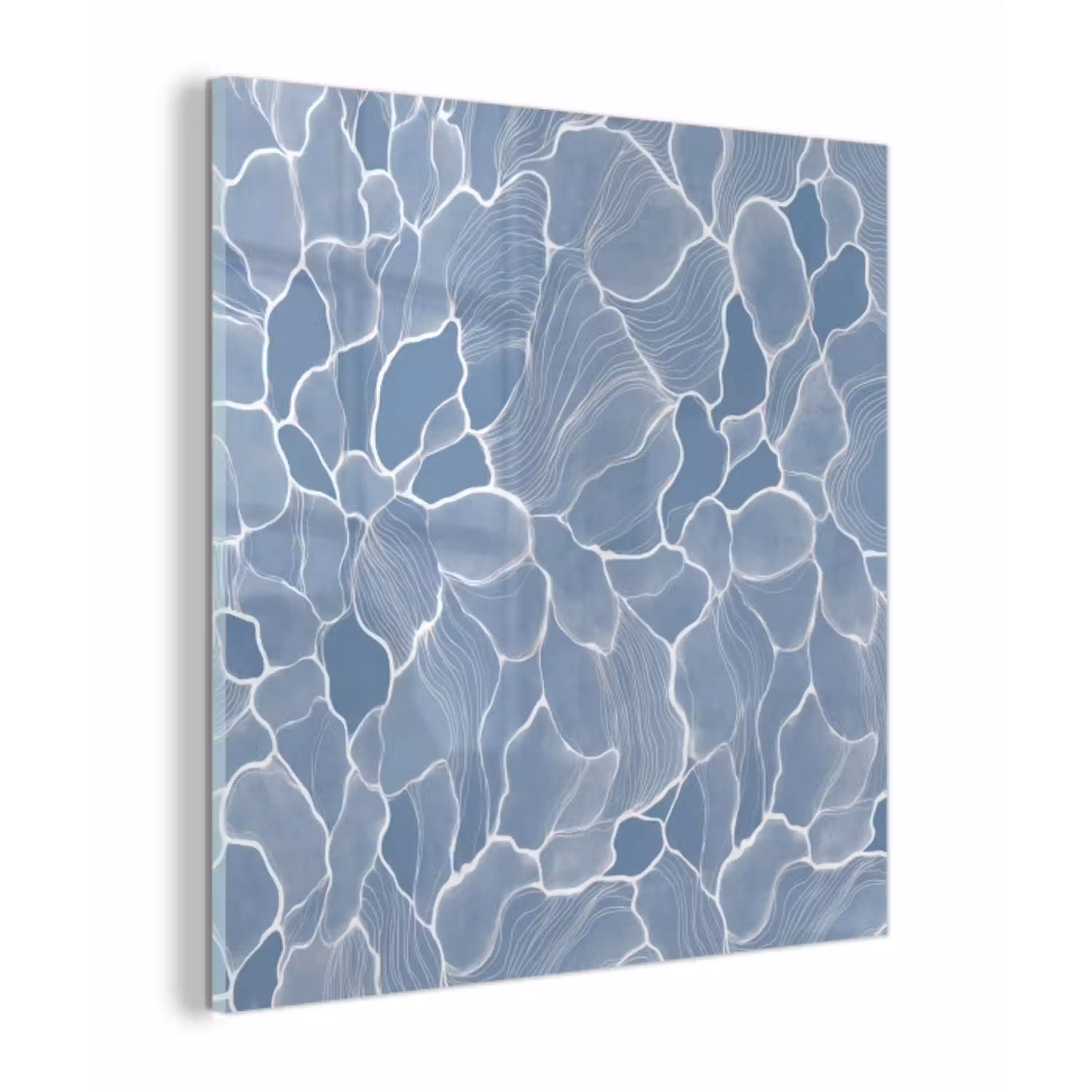 Abstract - Blauw - Bladeren plexiglas 5mm klein -z3d