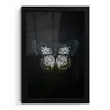 Vlinder - Monochroom - Balans fotolijst zwart zonder passe partout klein -3d