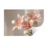 Lelies - Meeldraden - Roze - Wazig Muursticker klein -3d