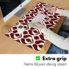 Rood - Druppelpatroon - Grafisch Muismat XXL klein 681 -sfeer3