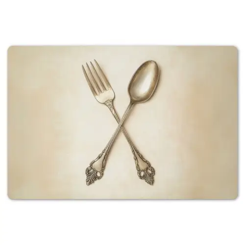 Beige - Vintage - Bestek Placemat vinyl groot -zzsfeer1_Kitchenyeah-website