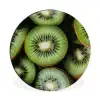 Kiwi - Fruit - Groen Wandcirkel aluminium klein -3d
