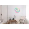 Pasteltinten - Tie dye - Roze Wandcirkel aluminium klein -woonkamer
