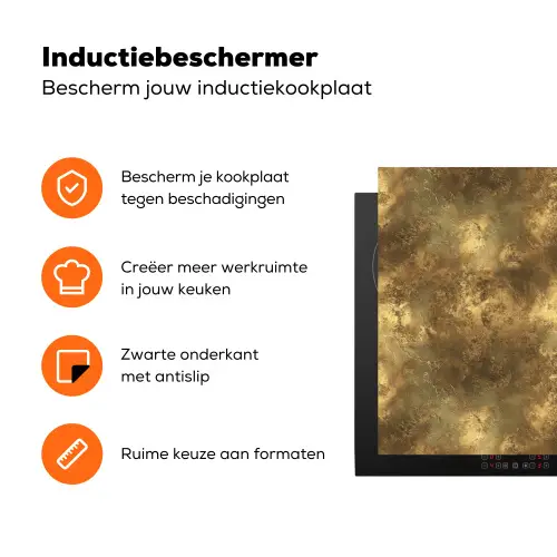 Antiek - Metaallook - Goud Inductie beschermer vinyl 3mm klein 276 -zzzzzzz-td-ups