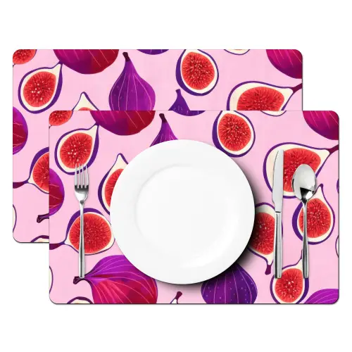 Vijgen - Roze - Paars Placemat vinyl groot -zzsfeer2_Kitchenyeah-website