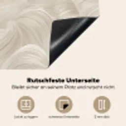 Lijnen - Waaier - Beige Inductie beschermer vinyl 3mm middel 274 -tsfeer4_DE