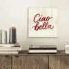 Ciao bella - Rood - Wit - Minimalistisch plexiglas 5mm klein -sfeer1