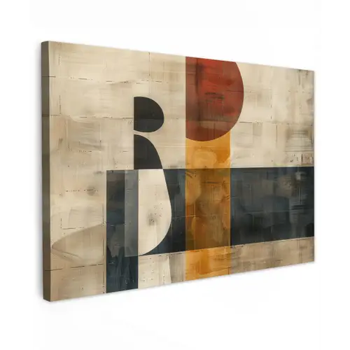 Modern - Kunst - Beige - Industrieel canvas 2cm klein -z3d