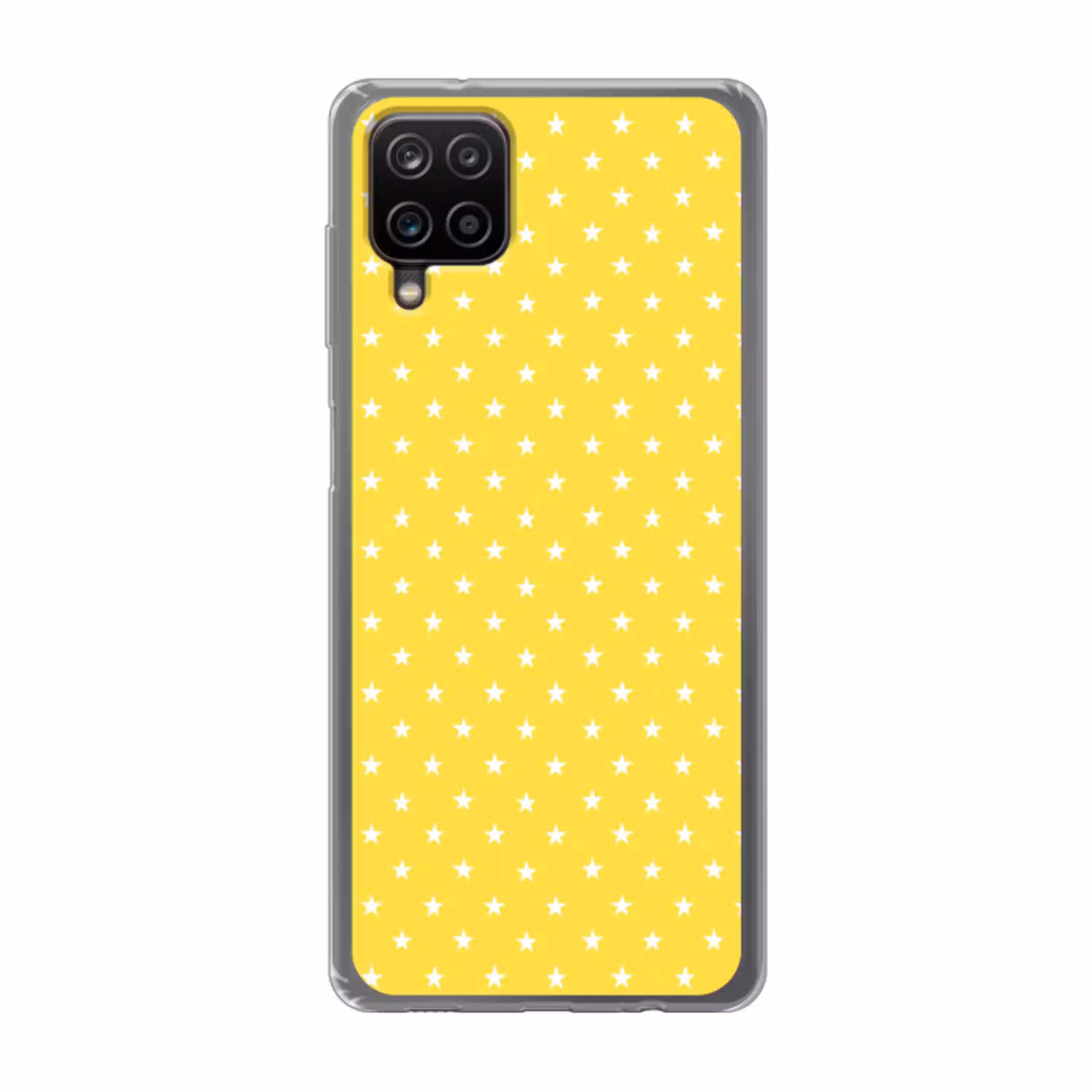 Sterren - Patroon - Minimalistisch - Geel Telefoonhoesje Samsung Galaxy A12 klein 372 -3d