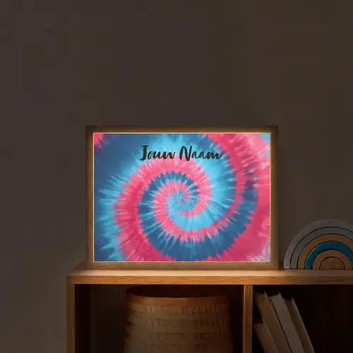 Spiraal - Roze - Blauw Light Box met batterij (Wandlamp kind) middel -sfeer1_kind