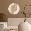 Symmetrische bocht - Koperkleurig Wandcirkel behangsticker klein -sfeer1