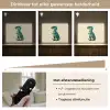 Dinosaurus - Turquoise - Stekels Light Box met batterij (Wandlamp kind) middel -USP_dimbaarNL
