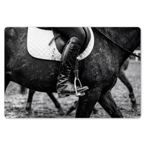 Paard - Sport - Zwart - Wit Placemat vinyl groot -zzsfeer1_Kitchenyeah-website