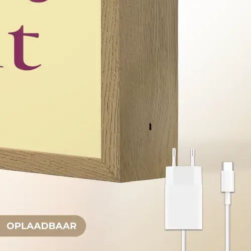 Cherish every moment - Cocktailglas - Geel Light Box met batterij (Wandlamp) middel -USP_websiteoplaadbaarNL