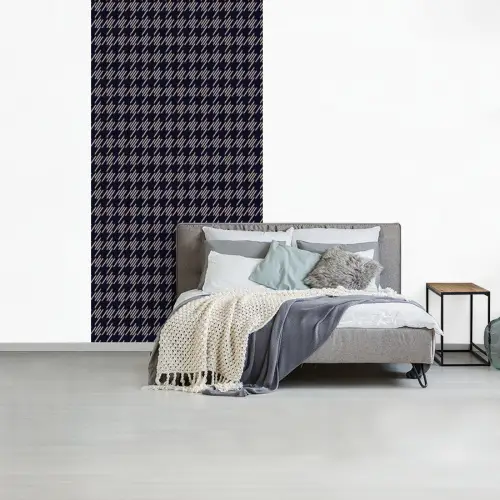 Plaid - Patroon - Ruit - Blauw fotobehang vinyl groot 64 -slaapkamer