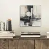 Abstract - Zwart wit - Verf - Modern plexiglas 5mm klein -sfeer1
