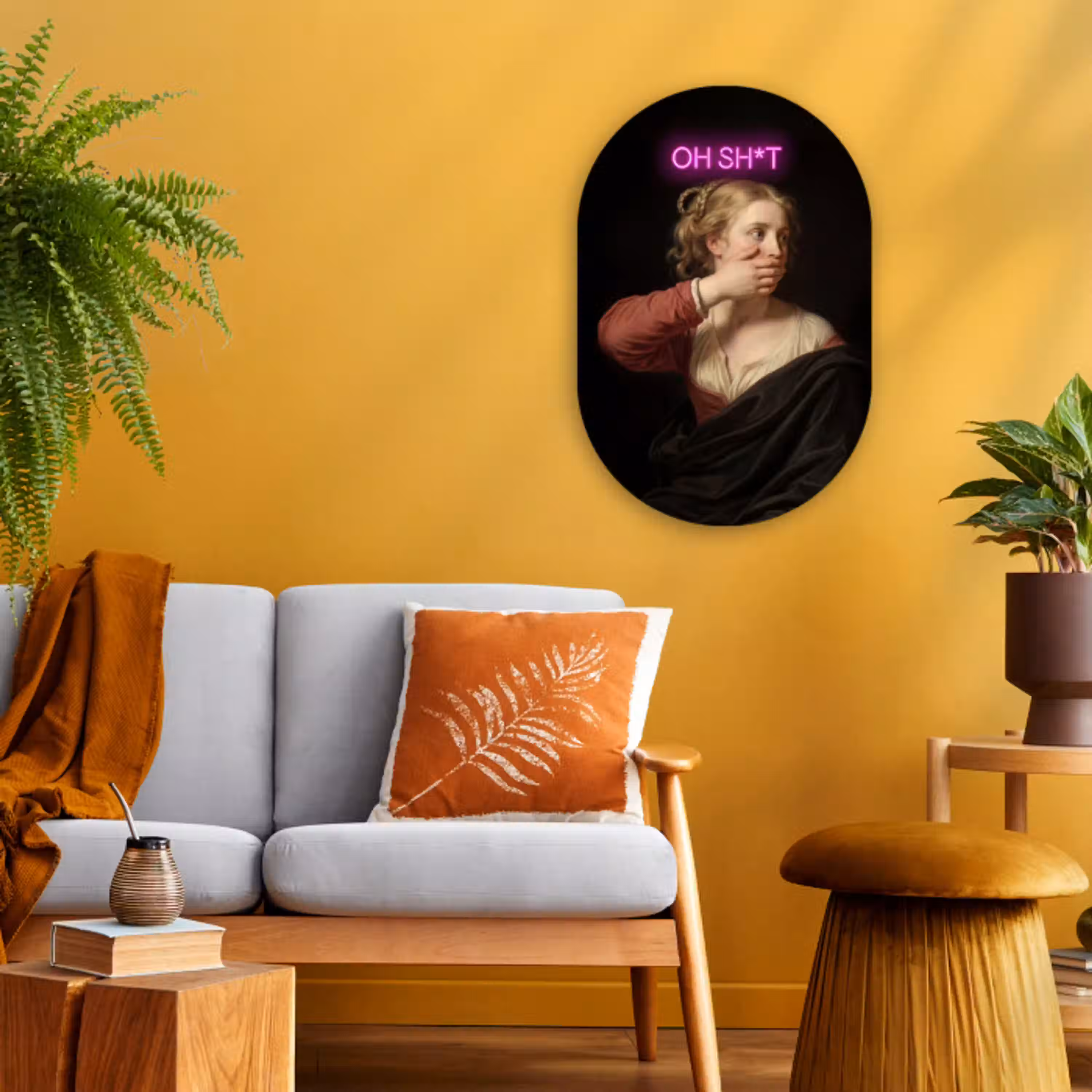 Quote - Neon - vrouw Wandcirkel Ovaal Forex klein -sfeer4