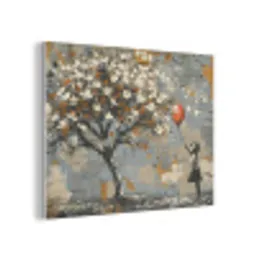 Boom - Graffiti - Banksy Style - Balloon Girl PET vilt klein -3d