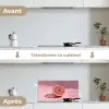 Grapefruit - Roze - Disco - Shiny keuken achterwand spatscherm klein -voor_na_FR