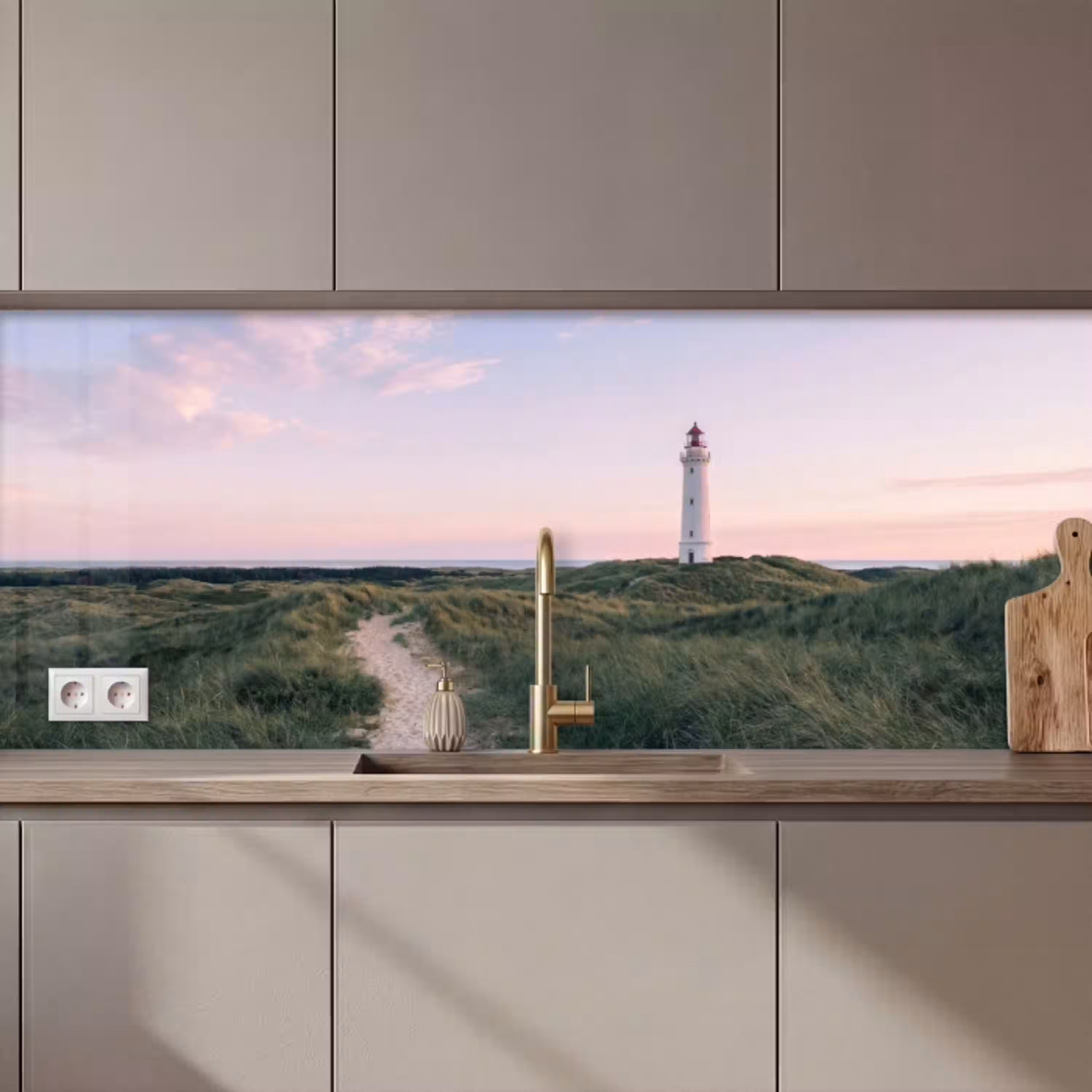 Vuurtoren - Duinlandschap - Zee keuken achterwand 2 middel zz_3dshopping