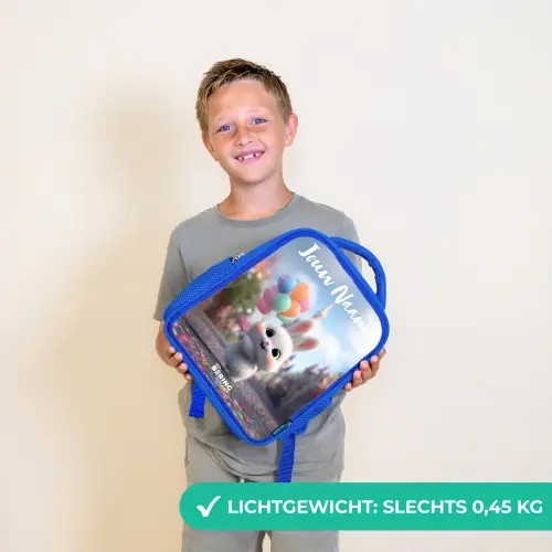 konijn - Ballonnen Kinderrugzak - Blauw middel -sfeer1_NL