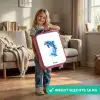 Springende blauwe dolfijn Kinderkoffer - Roze klein -sfeer2_NL