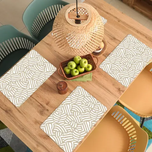Abstract - Modern - Beige Placemat vinyl groot 368 -zzsfeer5_Kitchenyeah-website