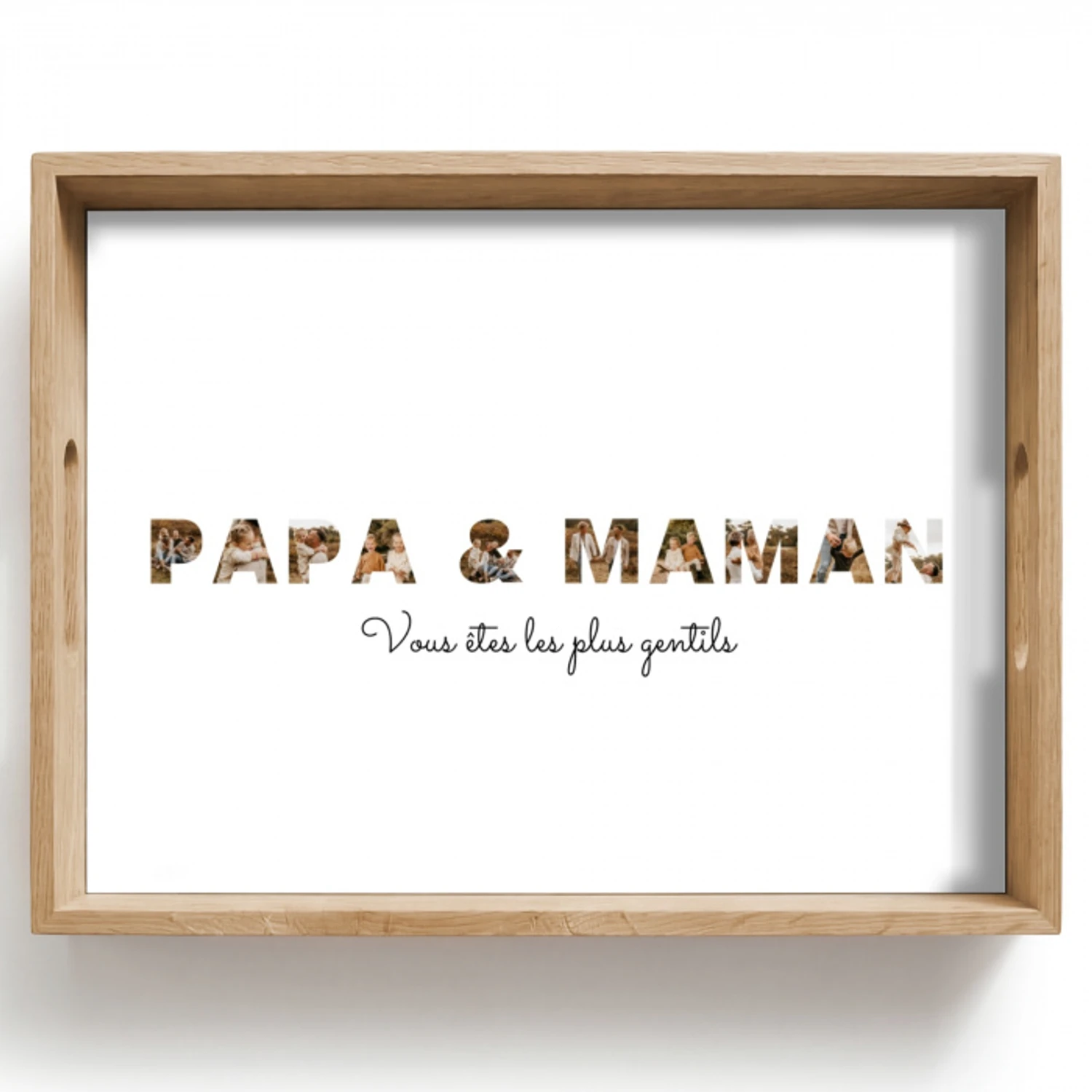 Papa et Maman - Collage de lettres Dienblad Rechthoek middel -z3d_shopping