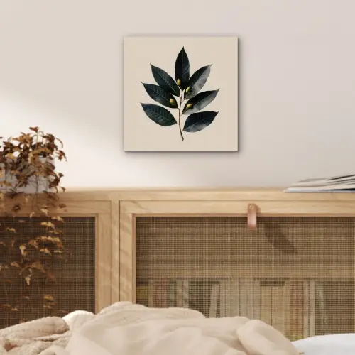 Laurierbladeren - Bloemknoppen - subtiel aluminium wit klein -sfeer3