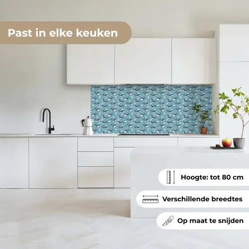 Klein - Oceaan - Walvis - Zeester keuken achterwand 2 middel 871 -sfeer4_NL