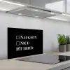 Kerst - Zwart - Wit - Quote - Grappig keuken achterwand spatscherm klein -3d_schuin