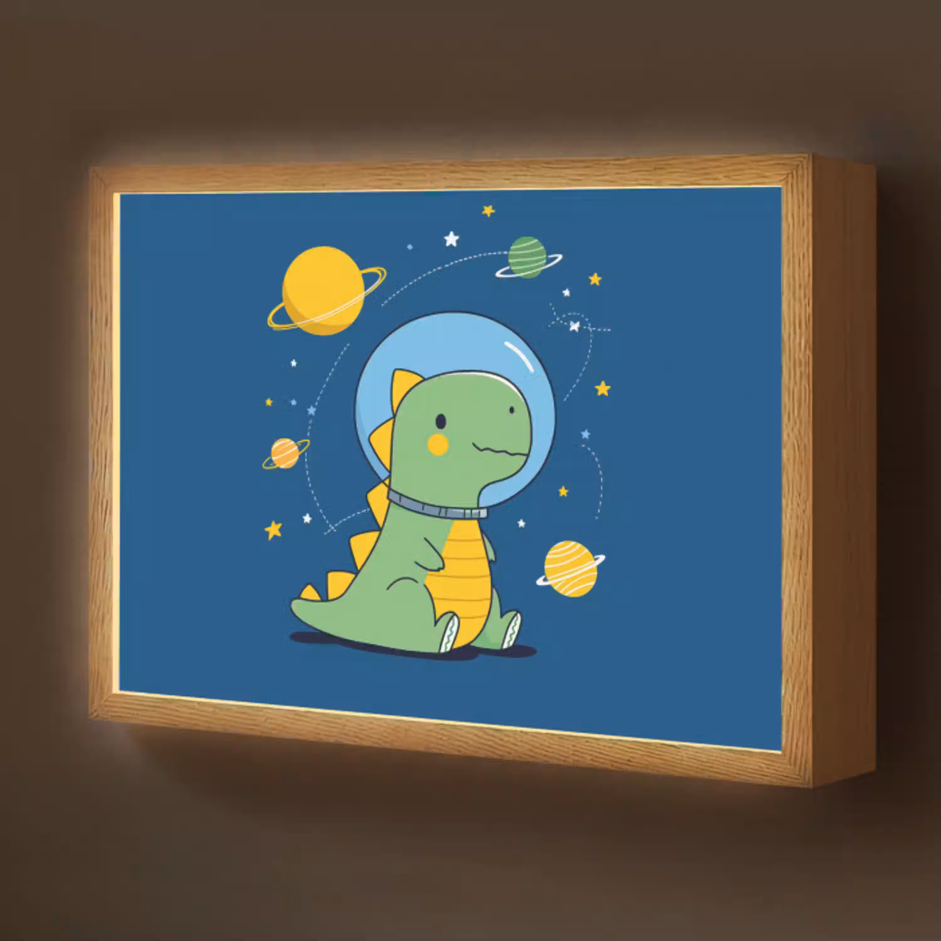 Dino - Ruimte - Planeten Light Box met batterij (Wandlamp kind) middel -z3d_website