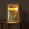 Zon - Strand - Duin - Horizon - Gras - Pad - Oranje Light Box met kabel (Tafellamp) klein -z3d_website