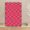 Rood - Roze - Schaakbord - Valentijn canvas 2cm klein -sfeer1