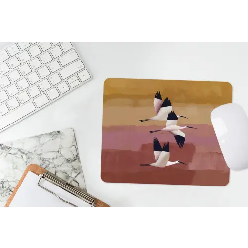 Vogels - Snavel - Abstract muismat rubber klein -witbureau