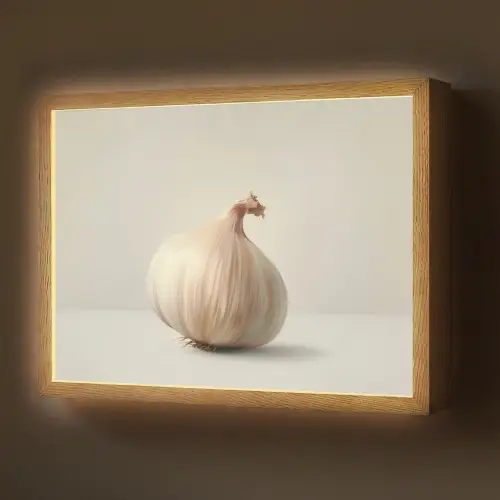 Knoflook - Natuurlijk - Beige Light Box met batterij (Wandlamp) middel -z3d_website