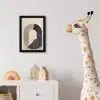 Grafisch gebogen motief - Beige fotolijst zwart zonder passe partout klein -usfeer4_kinderkamer