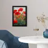 Klaproos - Bloemen - Rood - Paars - Weide fotolijst zwart zonder passe partout klein -sfeer4