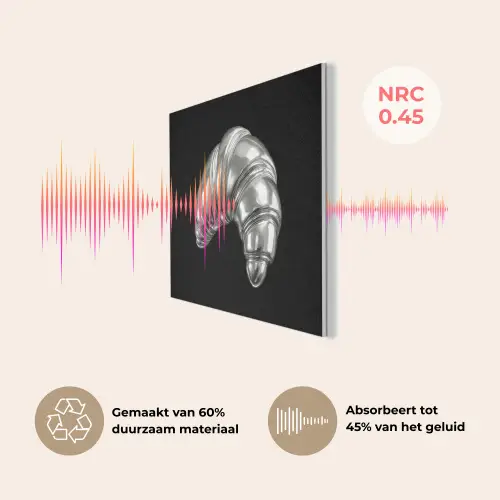 Croissant - Metaal - Zilver PET vilt klein -USP_NL