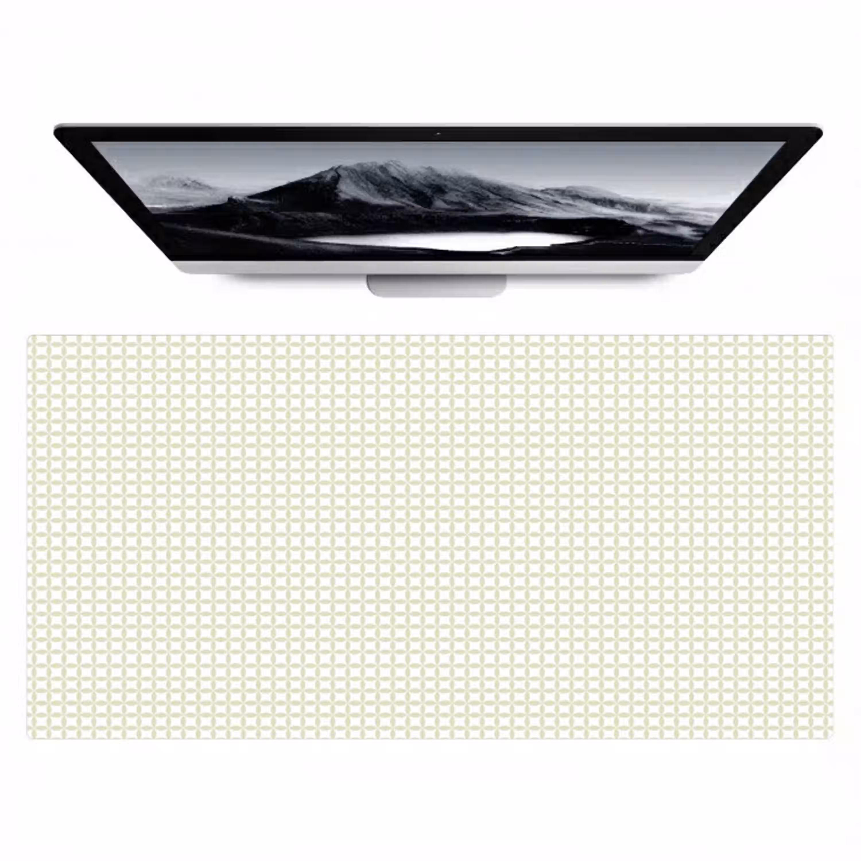 Saliegroen - Geometrisch - Cirkels - Patroon Muismat XXL klein 681 -zzz3d