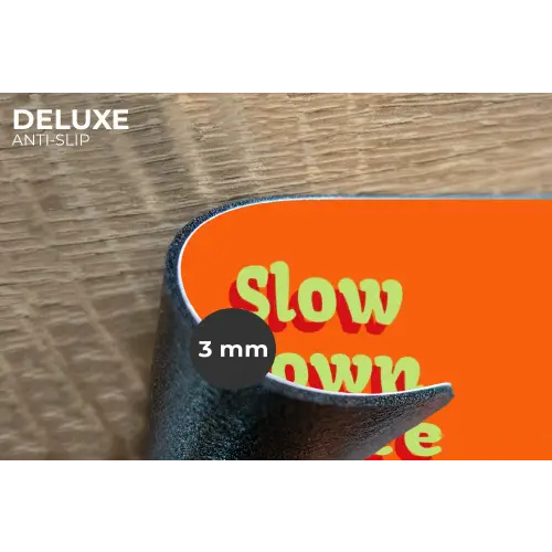Oranje - Slow down you're doing fine - Retro Placemat vinyl groot -closeup