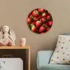 Aardbei - Fruit - Rood Wandcirkel kunststof plaat 5mm dik klein -tsfeer1_kind
