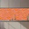 Retro - Golvend - Oranje keuken achterwand 2 middel 871 zz_3dshopping
